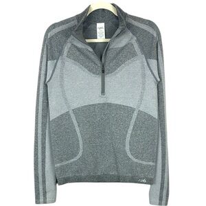 Ryka Gray Zip Up Fitted Sweater with Athletic Design Size XL